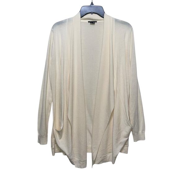 Theory Cardigan Sweater Wool Silk Neutral Aya - Picture 1 of 9
